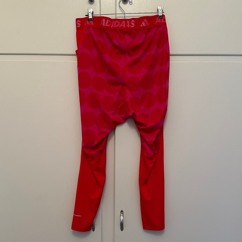 LIKE NEW Adidas x Marimekko Techfit Primegreen Leggings Workout Polka Dots - Picture 4 of 5
